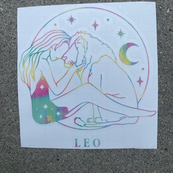 Rainbow Leo Zodiac Goddess Vinyl Decal | Zodiac Decal | Leo Decal - Picture 2 of 7